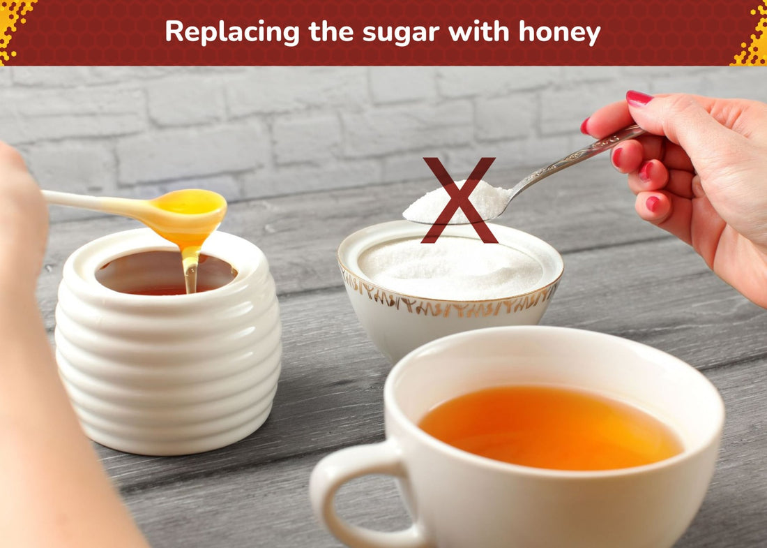Replacing the sugar with honey