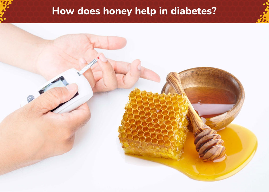 How does honey help in diabetes ?